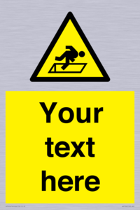 Custom Warning Hatch Sign